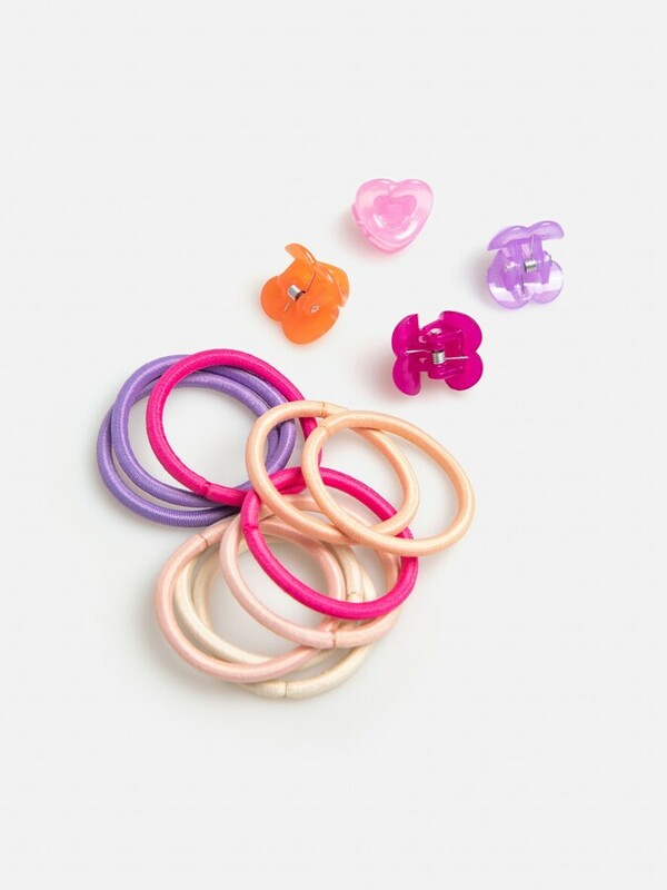 Набор из 10 резинок и 4 заколок для волос дет Monita