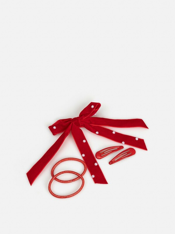 Набор из 2 резинок и 3 заколок для волос дет. Velvan