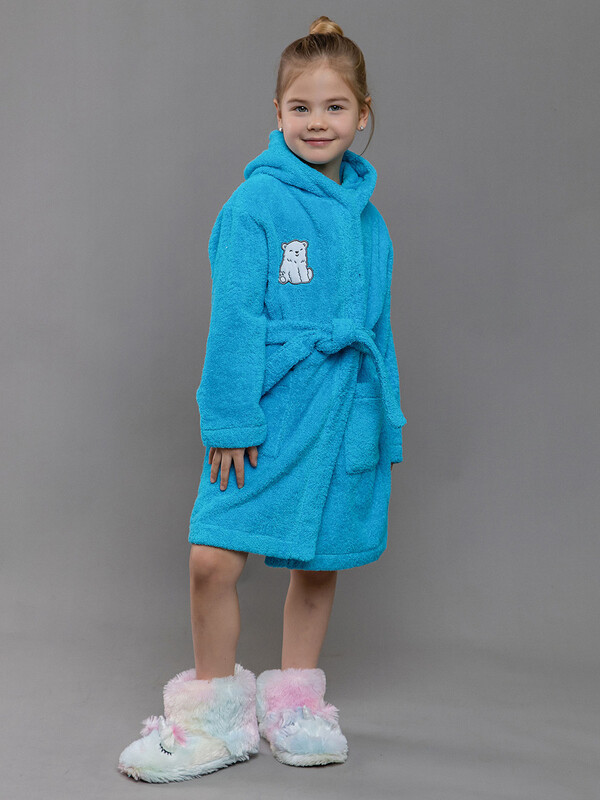 Халат махровый для девочки (016/1_ХО23)