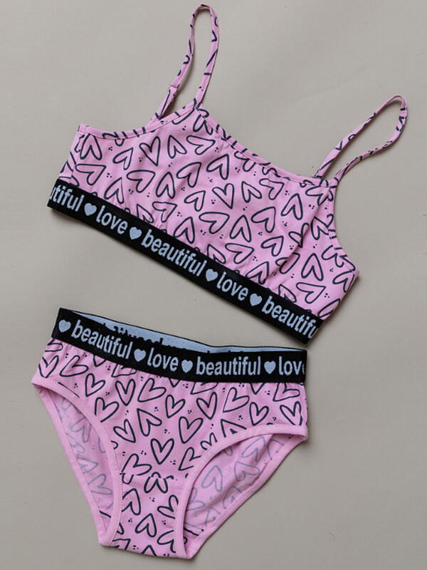 Комплект для девочки топ и трусы (050_НБО24)