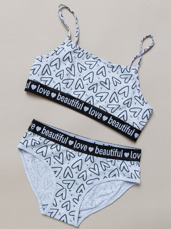 Комплект для девочки топ и трусы (051_НБО24)