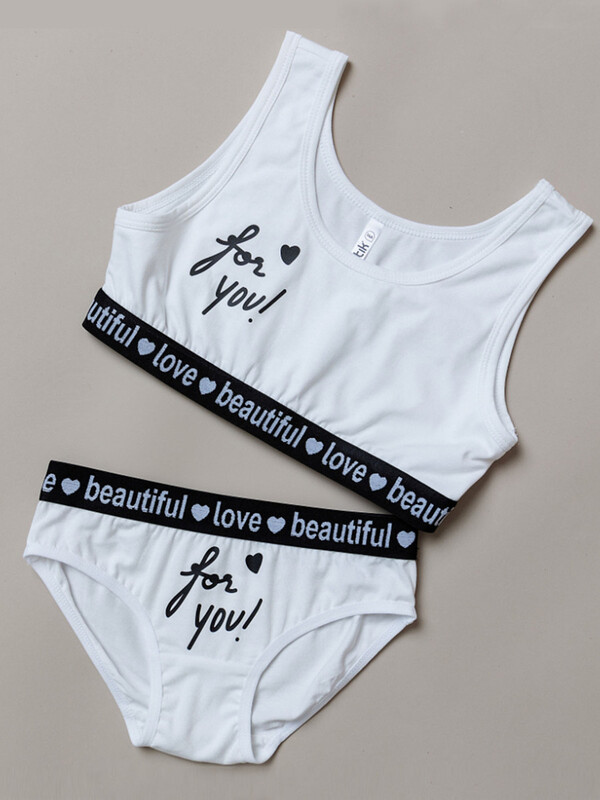 Комплект для девочки топ и трусы (053_НБО24)