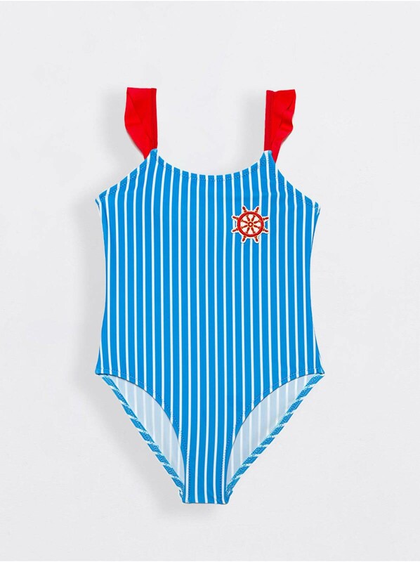 Купальник для девочек ESLI MEGA Слитный купальник в морском стиле