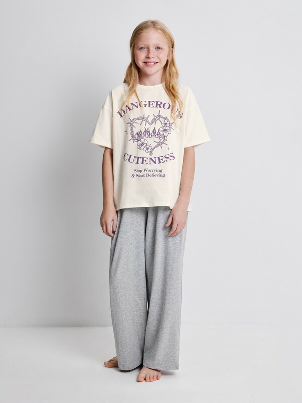 Набор для девочек ((1)футболка и (2)брюки) Cinnamon