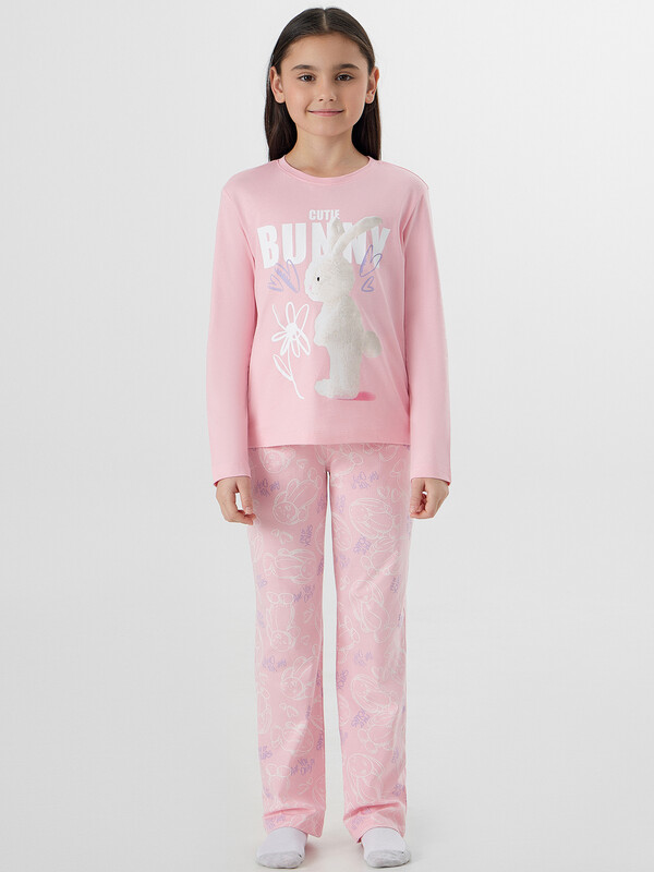 КОМПЛЕКТ ДЛЯ ДЕВОЧЕК (ЛОНГСЛИВ, БРЮКИ) 567755