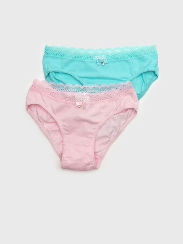 Трусы трикотажные для девочек, 2 шт в комплекте