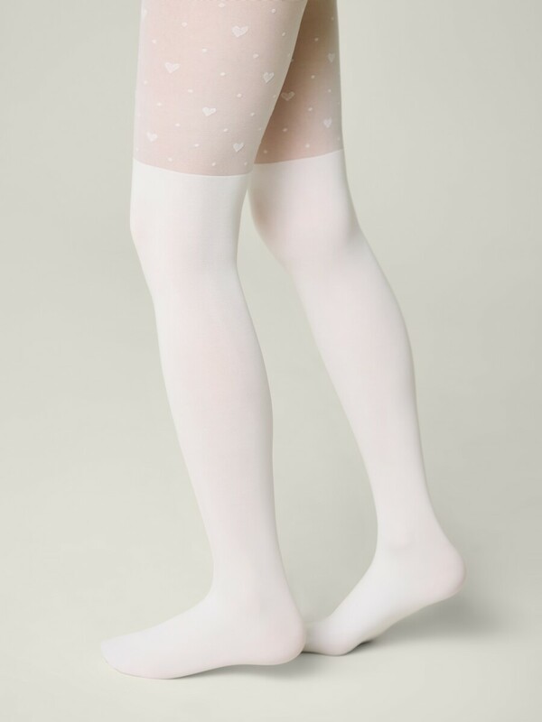 CONTE Колготки с имитацией гольфинов и сердечками SWEET GIRL