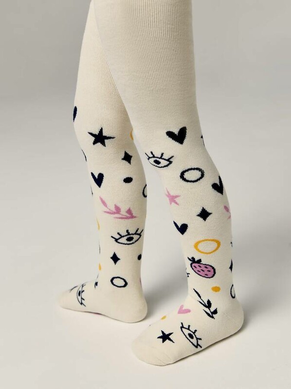 Теплые Conte-kids Колготки SOF-TIKI (махровые внутри) с рисунками