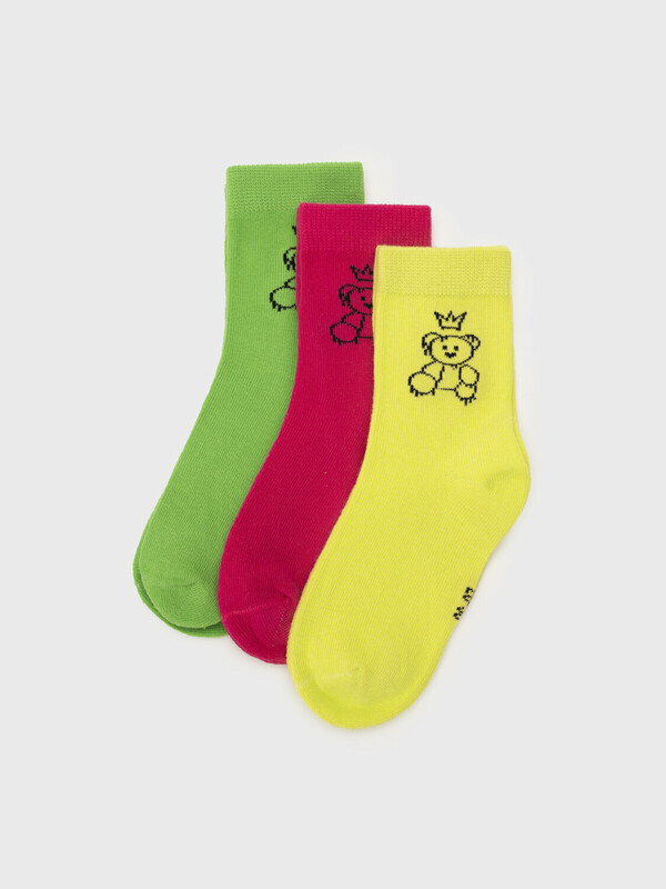 Носки трикотажные для девочек, 3 пары в комплекте