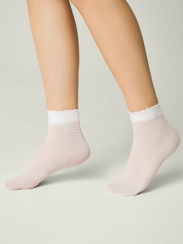 CONTE Тонкие носки с ажурным геометрическим рисунком JULIA