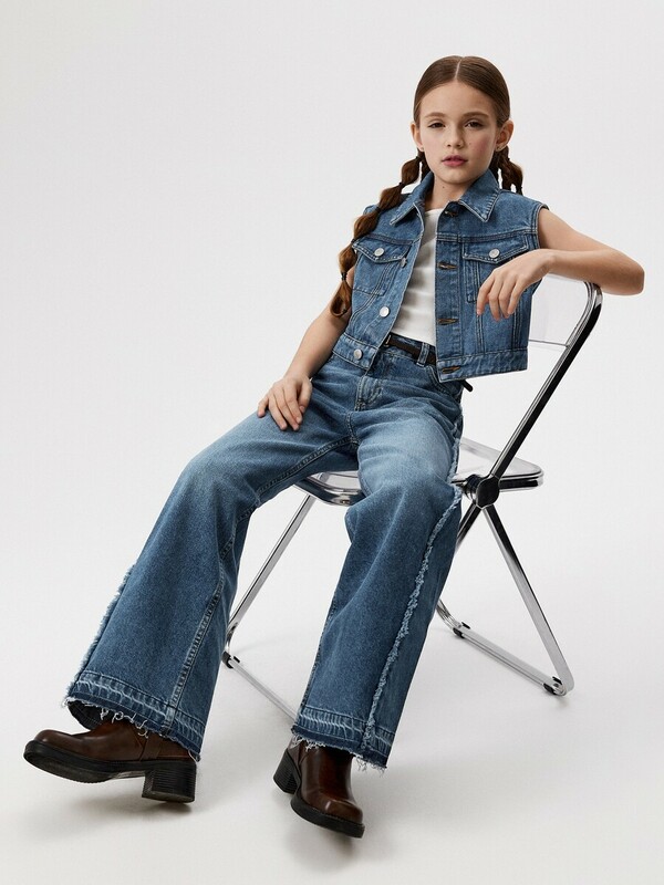 Брюки джинсовые детские для девочек Ral