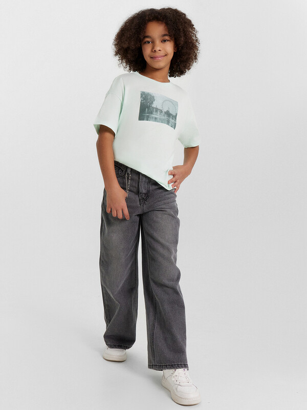 БРЮКИ ДЖИНСОВЫЕ ДЛЯ ДЕВОЧЕК 2024-2DTG501-5