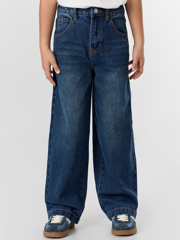 БРЮКИ ДЖИНСОВЫЕ ДЛЯ ДЕВОЧЕК 2025-2DTG301-2