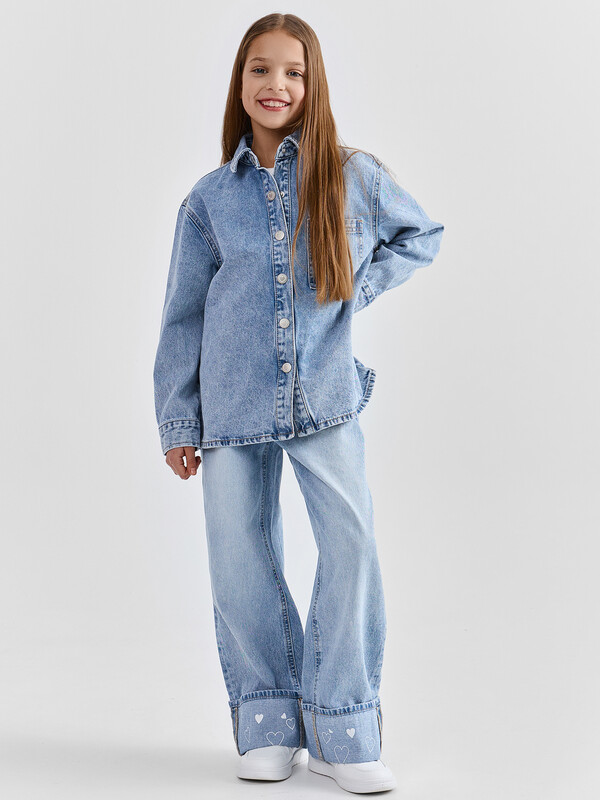 ДЖИНСЫ ДЛЯ ДЕВОЧЕК (осенне-зимний ассортимент) 2026-1DTG503-1t