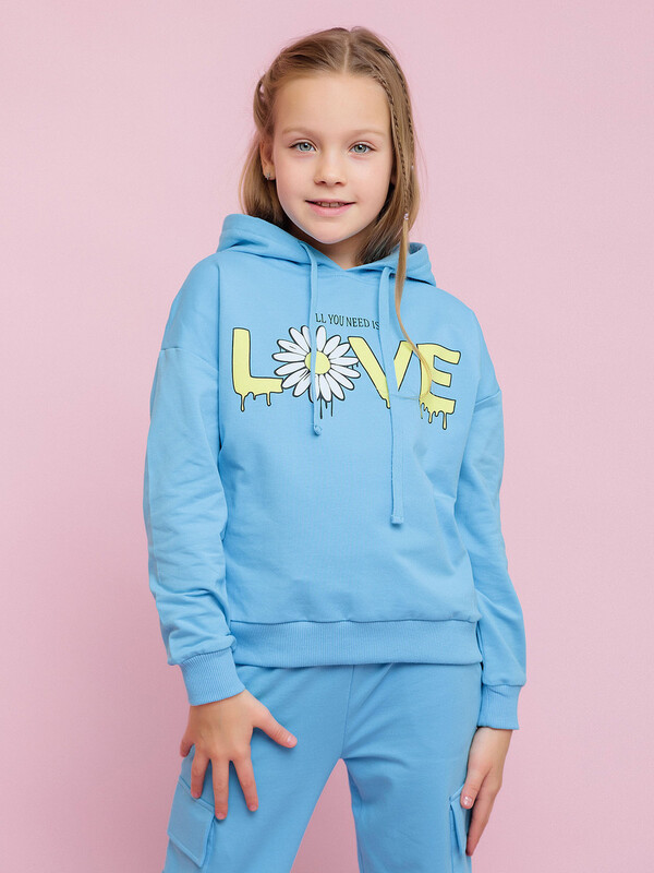 Худи укороченный для девочки (0057_ЛС24)