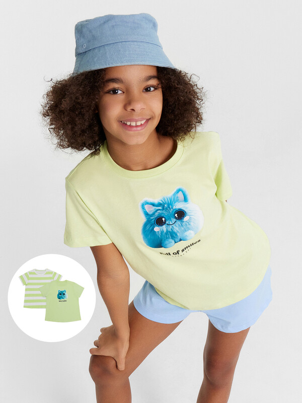 ФУТБОЛКА ДЛЯ ДЕВОЧЕК 2ШТ. 117835-2