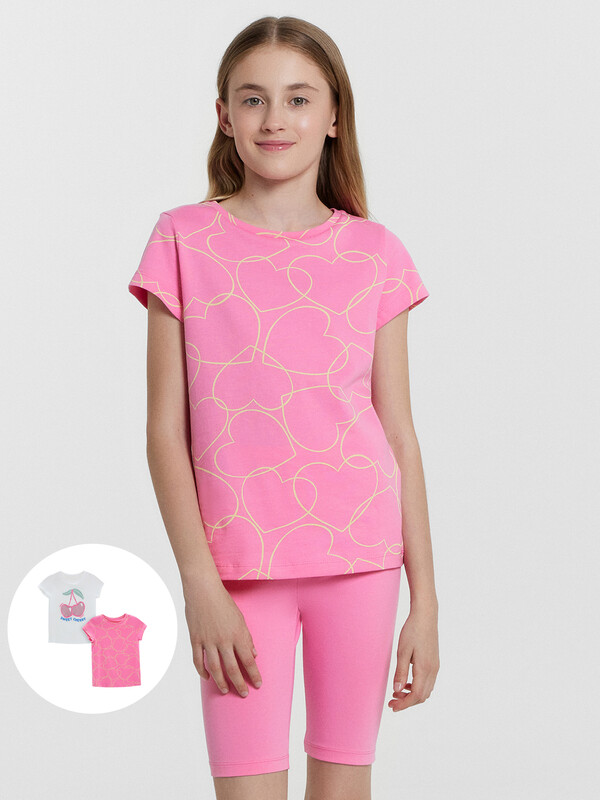 ФУТБОЛКА ДЛЯ ДЕВОЧЕК 2ШТ. 117892-2