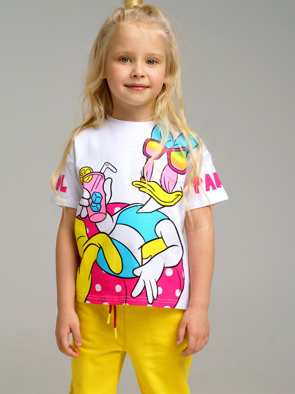 Фуфайка трикотажная для девочек (футболка)