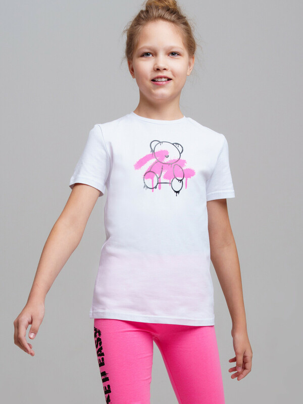 Фуфайка трикотажная для девочек (футболка)