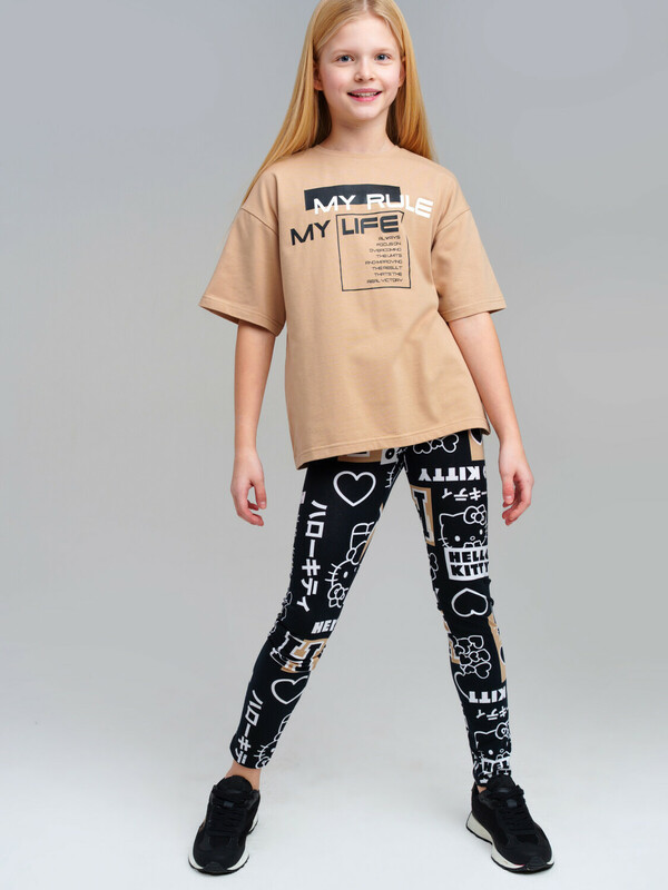 Фуфайка трикотажная для девочек (футболка)