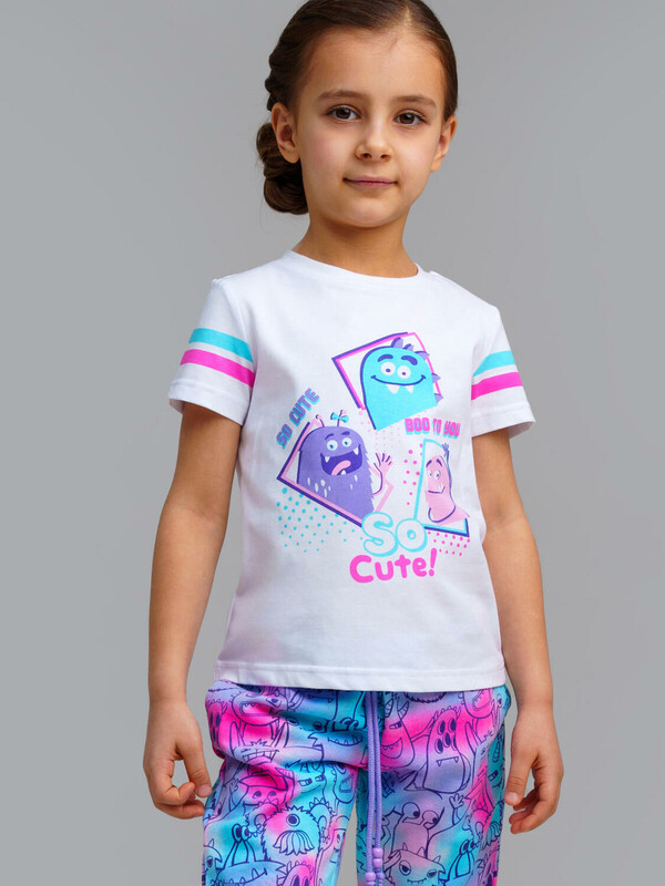 Фуфайка трикотажная для девочек (футболка)