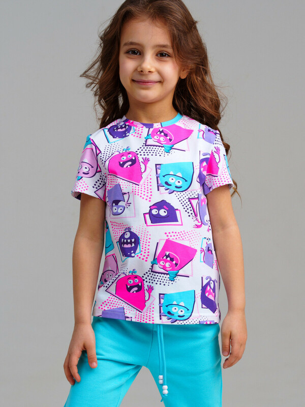 Фуфайка трикотажная для девочек (футболка)