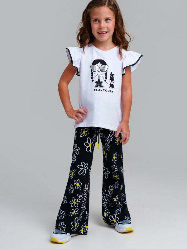 Фуфайка трикотажная для девочек (футболка)