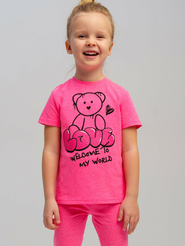 Фуфайка трикотажная для девочек (футболка)