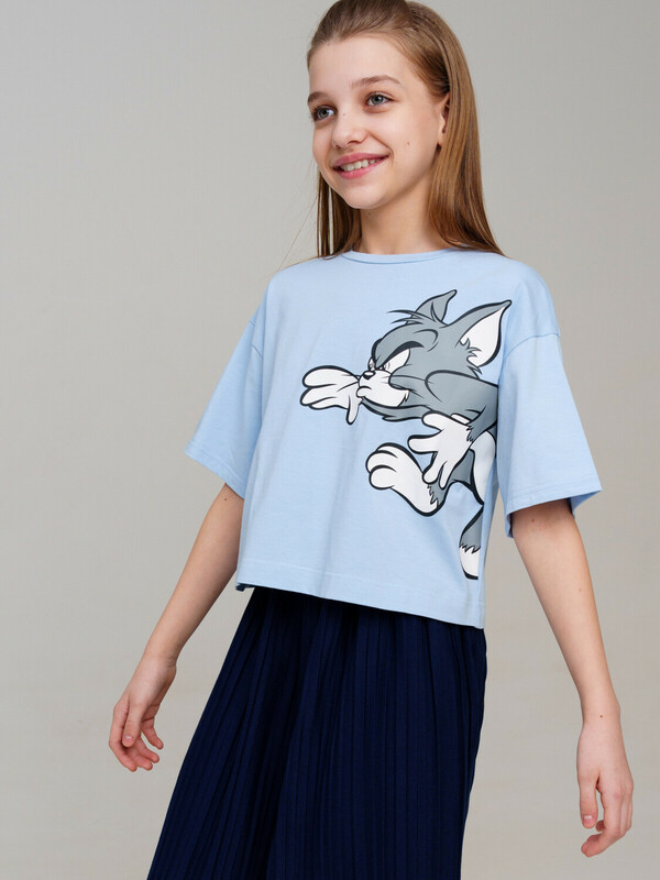 Фуфайка трикотажная для девочек (футболка)