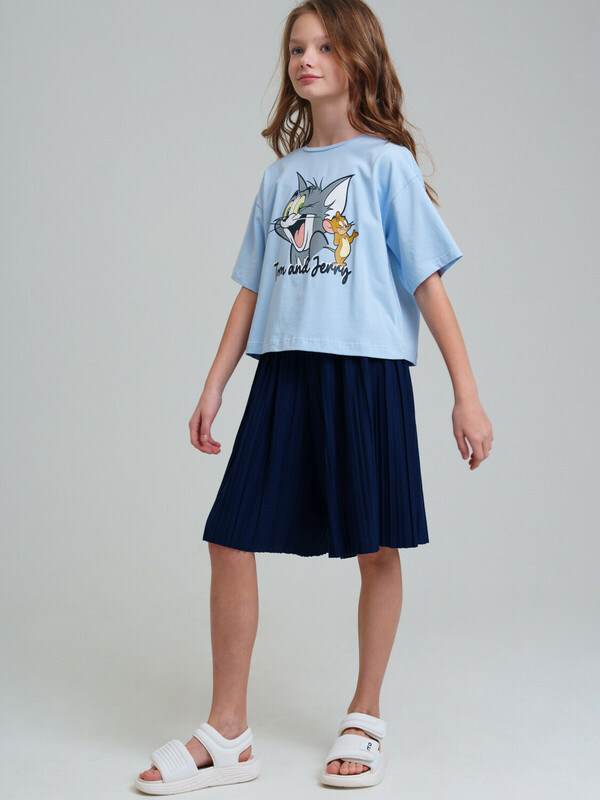 Фуфайка трикотажная для девочек (футболка)