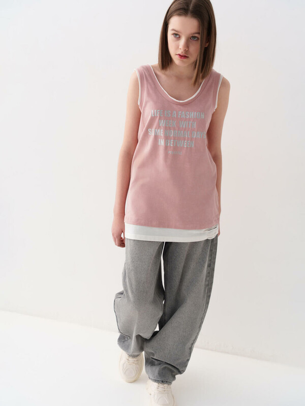 Майка трикотажная для девочек