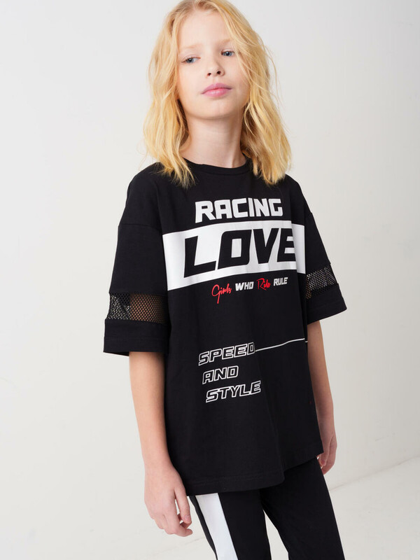 Фуфайка трикотажная для девочек (футболка)