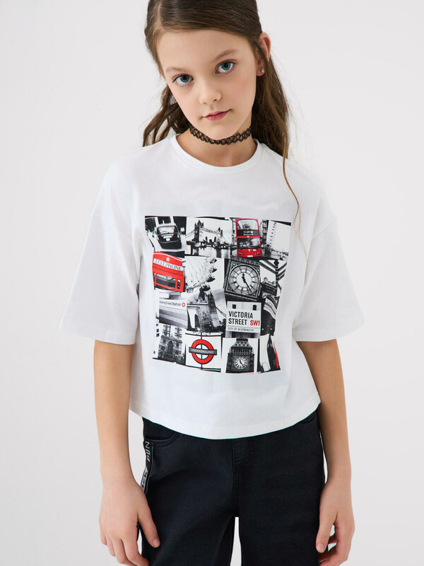 Фуфайка трикотажная для девочек (футболка)