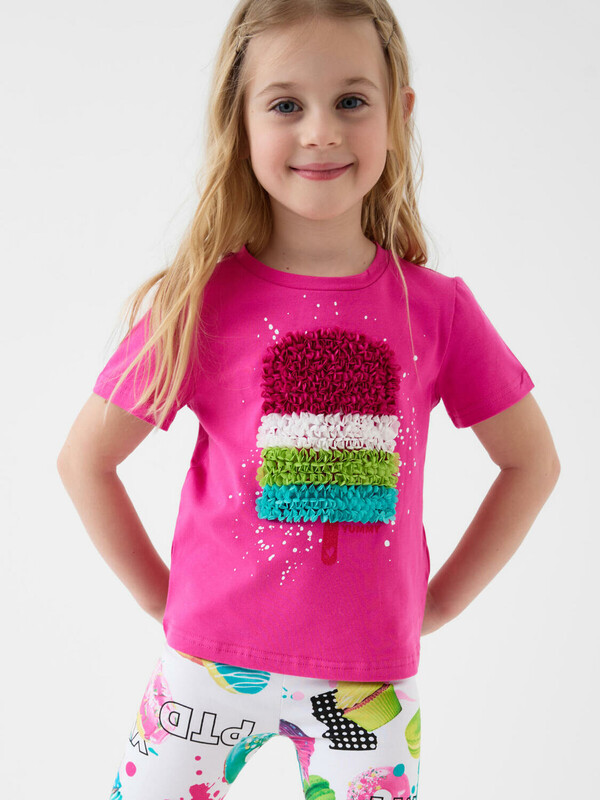 Фуфайка трикотажная для девочек (футболка)