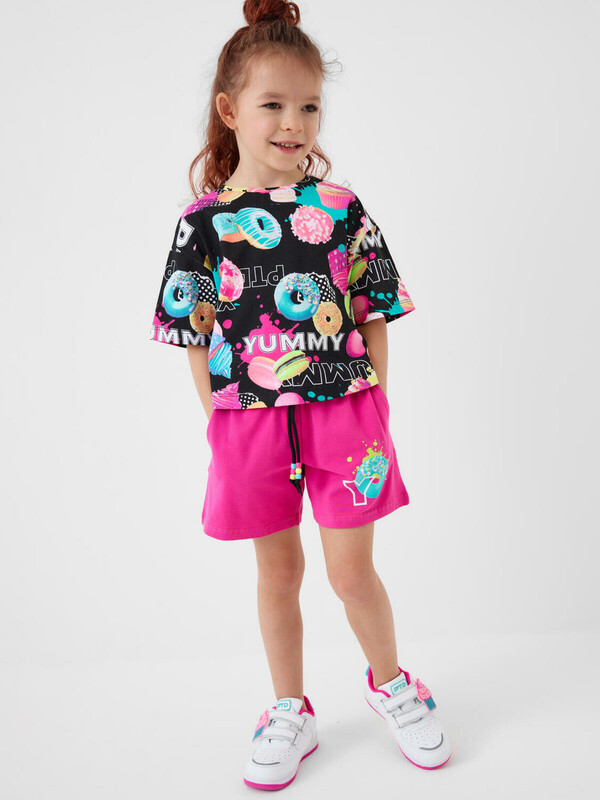 Фуфайка трикотажная для девочек (футболка)