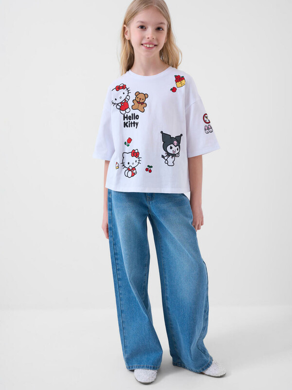 Фуфайка трикотажная для девочек (футболка)