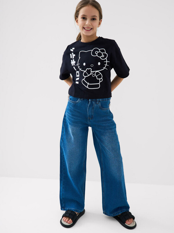 Фуфайка трикотажная для девочек (футболка)