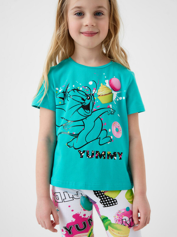 Фуфайка трикотажная для девочек (футболка)