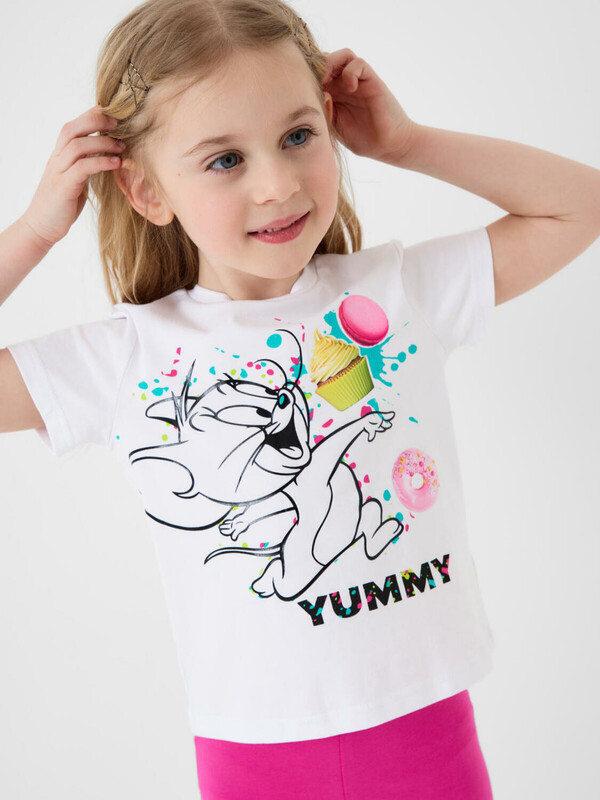 Фуфайка трикотажная для девочек (футболка)