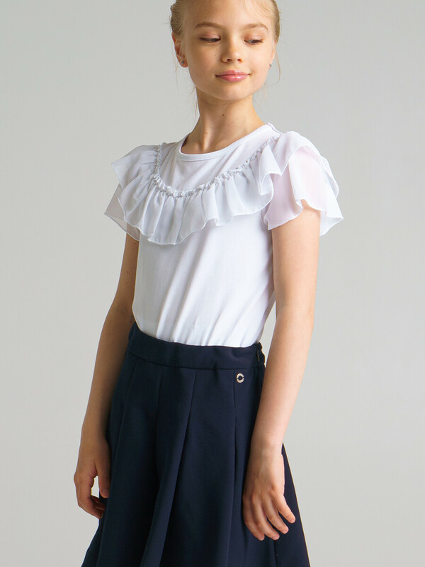 Фуфайка трикотажная для девочек (футболка)