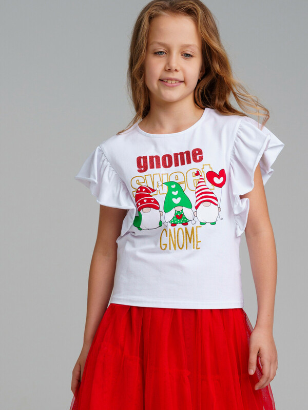 Фуфайка трикотажная для девочек (футболка)