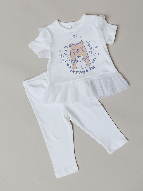 Комплект для девочки футболка короткий рукав и леггинсы (015_ОН24 )