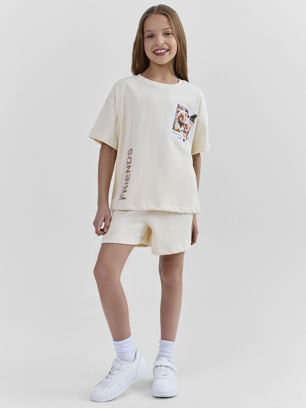 КОМПЛЕКТ ДЛЯ ДЕВОЧЕК (БЛУЗА, ШОРТЫ) 197728