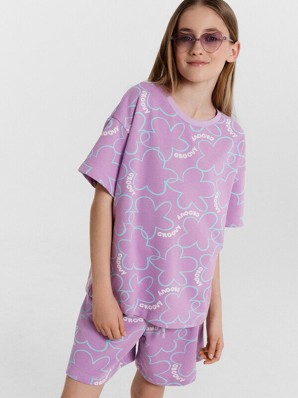 КОМПЛЕКТ ДЛЯ ДЕВОЧЕК (БЛУЗА, ШОРТЫ) 197728