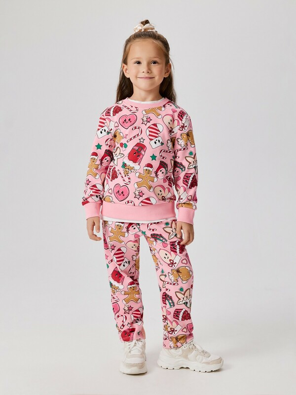 Комплект детский для девочек ((1)джемпер и (2)брюки) Sargala_set