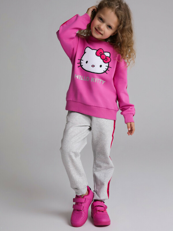 Комплект трикотажный для девочек: толстовка, брюки