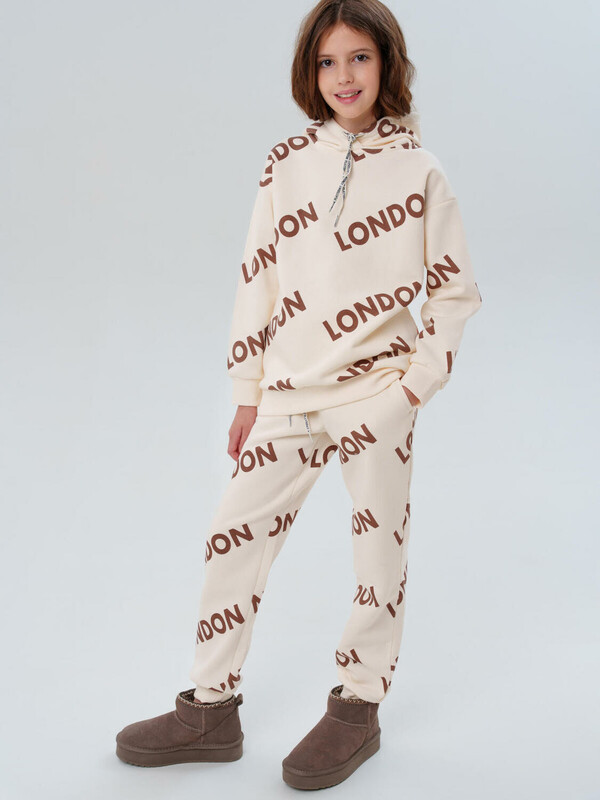 Комплект трикотажный для девочек: толстовка, брюки