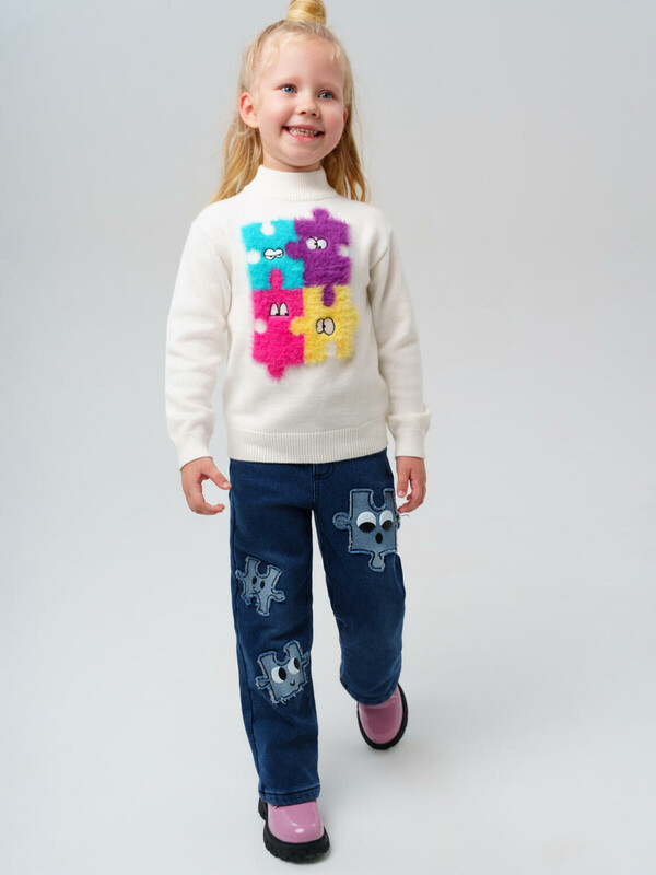 Свитер трикотажный для девочек