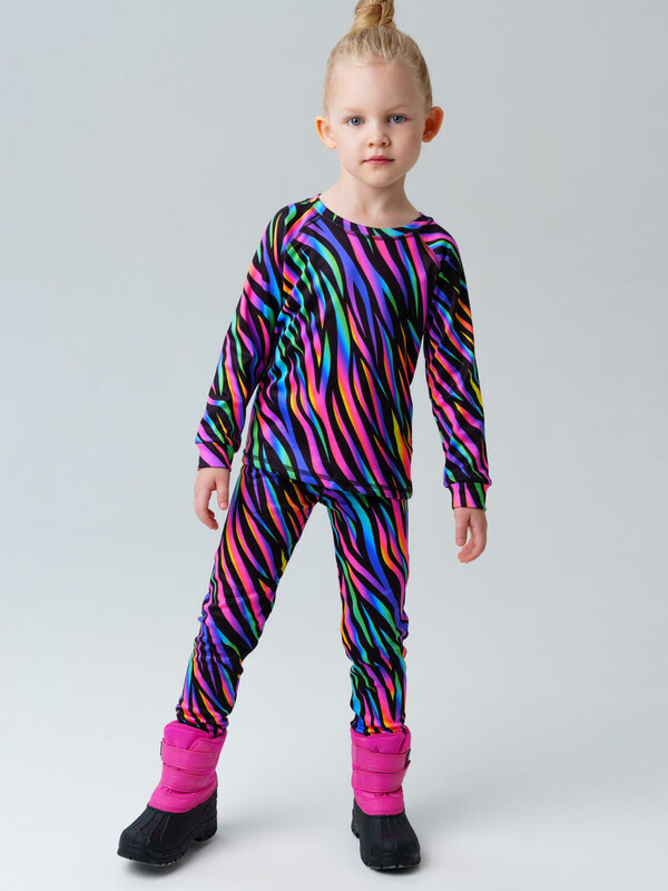 Термокомплект трикот. для девочек: фуфайка (футболка) с длин. рук, брюки