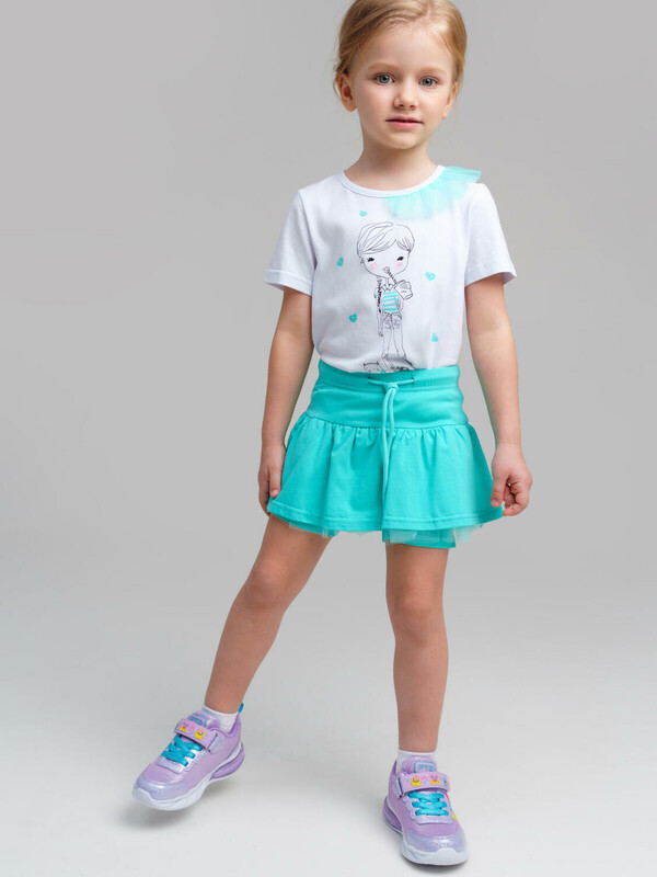 Юбка-шорты трикотажные для девочек